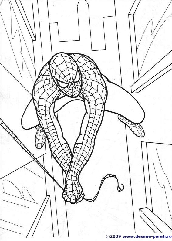 Spiderman desene de colorat